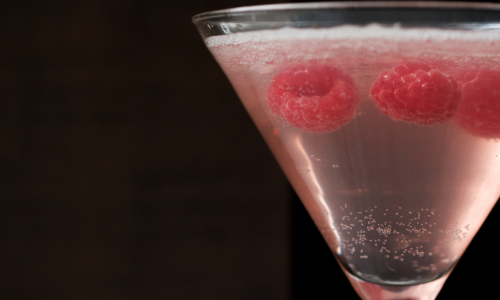 Raspberry Martini Fizz